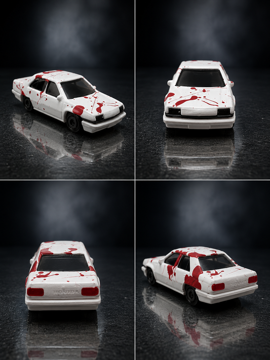 Blood Splatter Honda Sedan – Custom Horror Edition